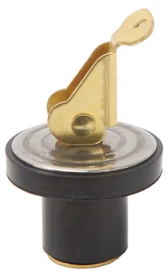 Imagen del producto de Tapón de desagüe de latón, resistente, anticorrosivo y con un sellado fuerte. Tapón de desagüe por compresión para barcos, lavamanos marítimos, depósitos de agua y recipientes para cebo. Diámetro: 15,7 mm (5/8 pulgadas)