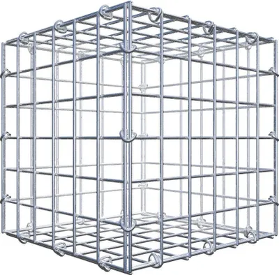Produktbild von Gabione 30 cm x 30 cm x 30 cm (L x H x T), Maschenweite 5 cm x 5 cm, C-Ring