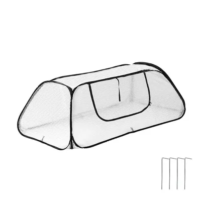 Produktbild von Faltbares Pflanzzelt 115x50x45 cm mit Reißverschluss & Drahtverstärkung, Gewächshaus Abdeckung für Sonnen & Schutz