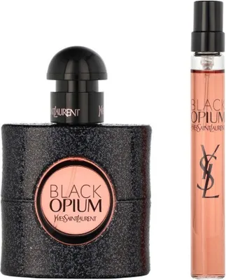 Produktbild von Yves Saint Laurent Black Opium Duft-Geschenkset für Damen, Amber-Vanille EdP Spray, 30 ml, 10 ml, 40 ml
