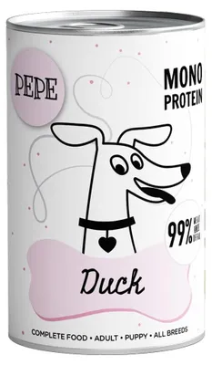 Zdjęcie produktu dla Karma morka dla psa Paka Zwierzaka Pepe Duck 99% kaczka 400g