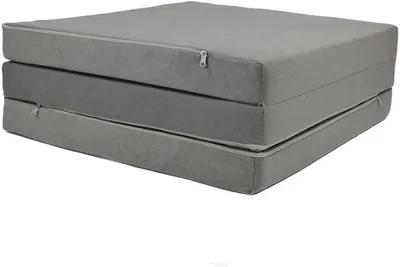 Imagen del producto de Colchón plegable de 180x65x7 cm - Colchón plegable de 3 piezas, firmeza H2, ideal como colchón para invitados o para viajes, con funda lavable, certificado , fabricado en la UE, para invitados y para acampar