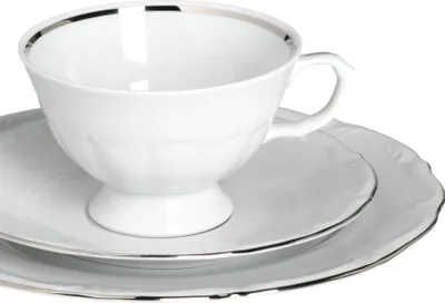 Produktbild von CreaTable, 24322, Maria Theresia Platin, Kaffeeservice 18-tlg, Porzellan
