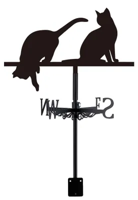 Produktbild von Katze Silhouette Wetterfahne - Metallene Windfahne für Scheunen und Garten