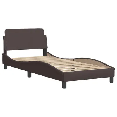 Immagine prodotto di vidaXL Letto con materasso "Dover" Marrone scuro 90x200 cm Tessuto