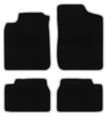 Immagine prodotto di Tappetini in moquette per Daihatsu Charade 1994-2000 (hatchback) – set 4 pezzi, nero/argento, su misura – Wielganizator CARLUX