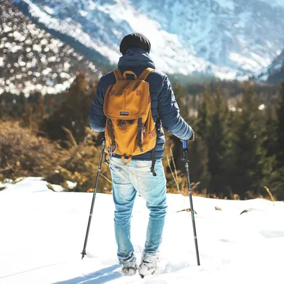 Produktbild von Wanderstock Nordic Walking 110 - 130 cm teleskopisch schockbeständig ultraleicht Campingrucksack blau