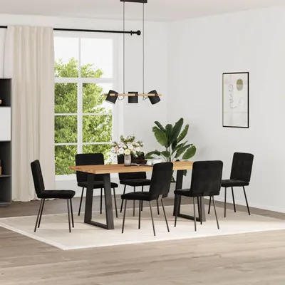 Immagine prodotto di vidaXL Sedie da pranzo 6 pezzi in velluto nero