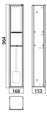 Zdjęcie produktu dla EMCO moduł WC 150 ASIS podtynkowy, 964 x 168 mm chrom/optiwhite