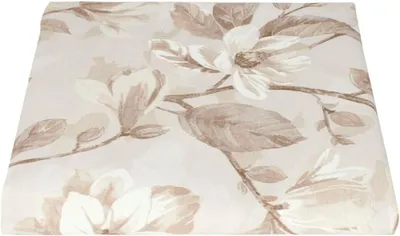 Productafbeelding van Katoenen Sprei - Bankplaid - Woonkamer Decoratie - Bloemenprint - 160 x 270 cm - Beige