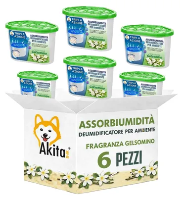 Immagine prodotto di Akitaink 6 Assorbiumidita Gelsomino 500 ml