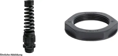 Produktbild von WISKA Verschraubung mit Biegeschutz und Gegenmutter M32x1,5 Polyamid (PA) Gewindelänge 12,0mm - 1 Stück