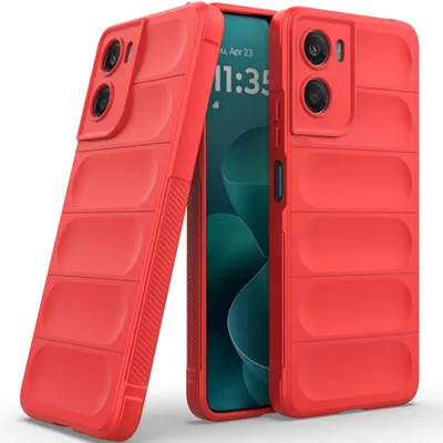 Produktbild von Handyhülle für Motorola Moto G06 Weich TPU Silikon Stossfest Anti-rutsch Hülle Rot