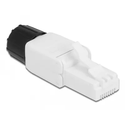 Produktbild von DeLOCK RJ45 Stecker Cat.6 UTP werkzeugfrei, RJ-45, Weiß, Männlich, Gerade, Polyvinylchlorid (PVC), 22/24