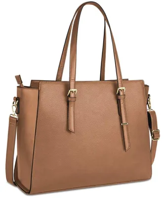 Imagen del producto de Bolso de cuero grande para portátil, ideal para mujeres. Elegante bandolera para el trabajo y el tiempo libre