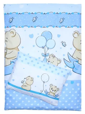 Produktbild von 4tlg Kinderwagenset Baby Bettwäsche für Kinderwagen Bezüge Decke Kissen 2. Sweet Blau