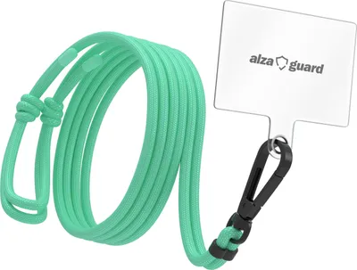 Zdjęcie produktu dla Uniwersalna smycz do telefonu komórkowego AlzaGuard - zielona