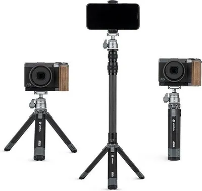 Produktbild von Koolstofvezel camerastatief 90 cm verlengbaar - 360 graden kogelkop - DSLR statief voor Vlog - Max. belasting 3 kg