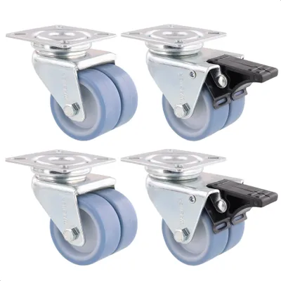 Produktbild von WAGNER Strandkorbrollen 4tlg. Set - ULTRASOFT - Durchmesser Ø 50 mm, 2 mit Bremse, Tragkraft 300 kg / Set - 02155200