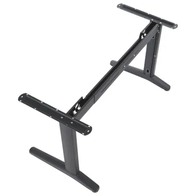 Zdjęcie produktu dla Metalowy stelaż do biurka lub stołu (STL), regulowana długość, regulowane nóżki, wysokość 72,5 cm, grafitowo-czarny