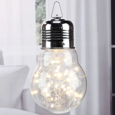 Produktbild von Glühbirne mit Lichterkette 30 LEDs für Innen Dekoration Glühlampe 6/18 h Timer