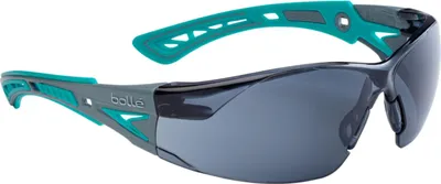 Productafbeelding van Bollé Safety RUSH+ SMALL, montuur in rookkleur / blauw, model RUSHPSPSFG