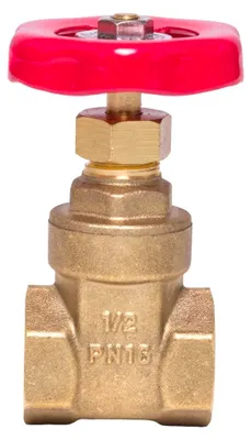 Produktbild von sanicomfort Muffenschieber DN15 (1/2 Zoll), Absperrarmatur aus Messing, Baulänge 43 mm