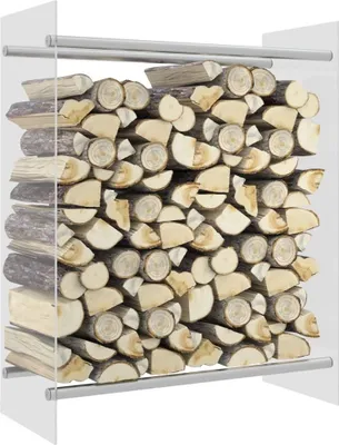 Obrázek produktu pro vidaXL Stojan na palivové dřevo Transparent 80x35x100 cm tvrzené sklo
