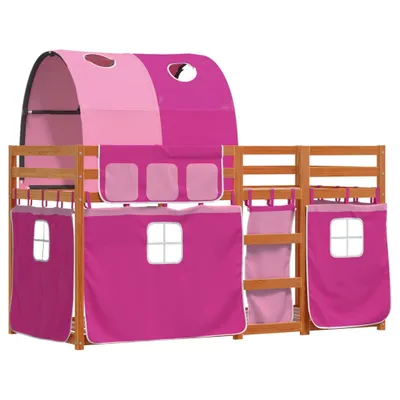 Image de Lit superposé sans matelas 90x190 cm bois de pin massif