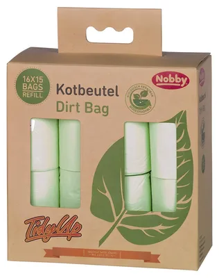 Immagine prodotto di Nobby TidyUp Sacchetti biodegradabili per escrementi, verde, 16 rotoli da 15 sacchetti