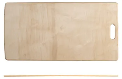 Pizzaschep aus Holz mit Griff, 40 x 80 cm, beige