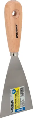 Image de Spatule avec manche en bois, lame en acier 80 mm. Spatule à plâtre, spatule de peintre, spatule à plâtre, etc.