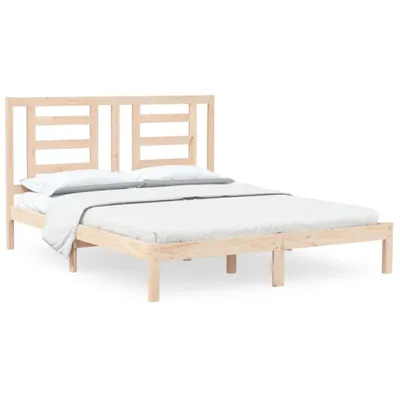Imagen del producto de Cama de madera maciza sin colchón, 150x200 cm, madera de pino