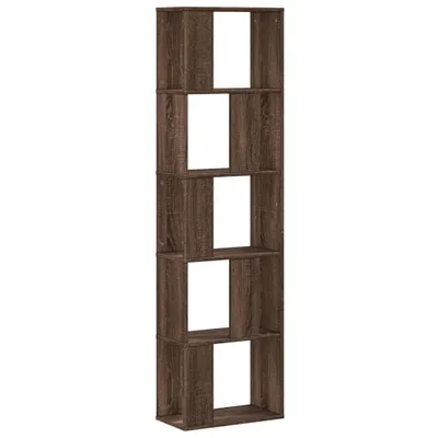 Obrázek produktu pro vidaXL Knihovna 5 polic hnědý dubový vzhled 45x23,5x162,5 cm