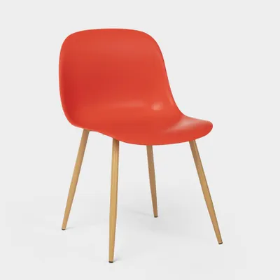 Immagine prodotto di Sedie in design scandinavo per cucina sala da pranzo ristorante Sleek - Rosso