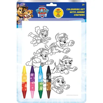 Produktbild von Malbuch-Set mit doppelseitigen Wachskisten Paw Patrol
