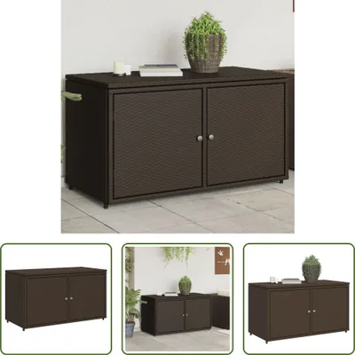 Obrázok produktu pre The Living Store Záhradná skrinka hnedá 110x55x60,5 cm Poly ratan