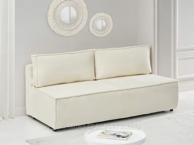 Zdjęcie produktu dla Sofa nubio krem tkanina, podstawa czarny