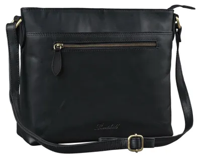 Produktbild von Benthill Handtasche Damen Leder - Tasche aus echtem Rindsleder - Schultertasche mit Reißverschluss - Vintage Umhängetasche