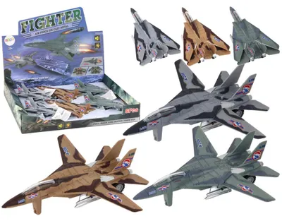 Produktbild von Lean Toys Militärflugzeug-angetriebener Kampfjet Moro Lights Sounds Mix