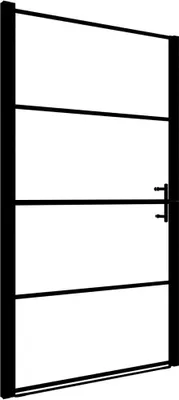 Produktbild von Duschtür Hartglas 100 x 178 cm Schwarz