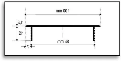 Obrázek produktu pro Hliníková krycí deska ventilace – Perforovaný hliníkový plech – Ventilace pro obytné budovy – 400 mm x 100 mm – černá