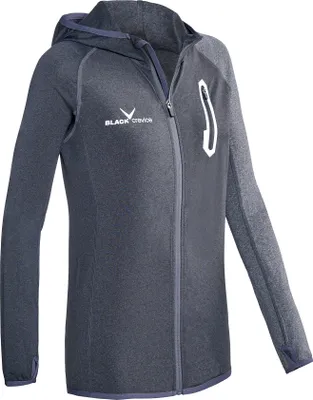 Immagine prodotto di BLACK CREVICE - Giacca donna in micropile con cappuccio I Midlayer I Second Layer | Colore: Antracite/Grigio | Taglia: 36
