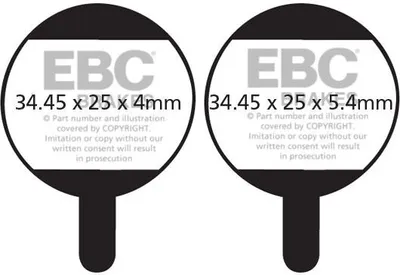 Zdjęcie produktu dla CFA378 - Klocki hamulcowe rowerowe (organiczne) EBC Brakes