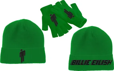 Obrázok produktu pre Billie Eilish - Čiapka a rukavice pre mužov/dámy uni RO8678 (jedna veľkosť) (gumový medvedík zelená)