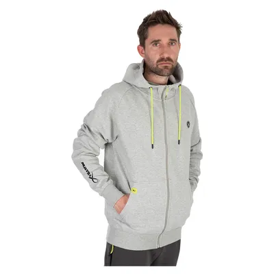 Obrázek produktu pro Rybářský dres Matrix Full Zip Hoody Grey Lime r. XL