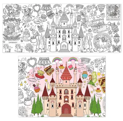 Zdjęcie produktu dla Koc do kolorowania dla dzieci, 183 x 76 cm, papier kraft, dla dziewczynek i chłopców, idealny na imprezę, prezent