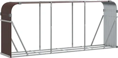 Obrázek produktu pro vidaXL Přístřešek na palivové dřevo hnědý 234x45x100 cm Pozinkovaná ocel
