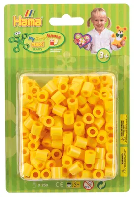 Image de Hama Maxi perles de fer jaune, 250pcs.