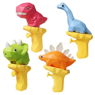 Produktbild von 4 Stück kreative Dinosaurier-Wasserpistole für Kinder, Sommer-Wasserspielzeug